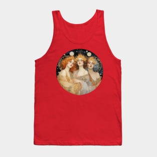 Witches Goddess in her triple manifestations. Pagan triple moon goddess. Tank Top